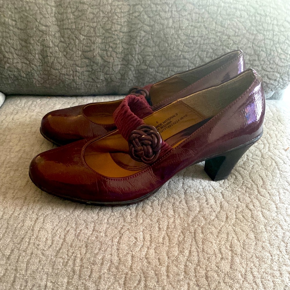 Deep Red Patent Leather Heels